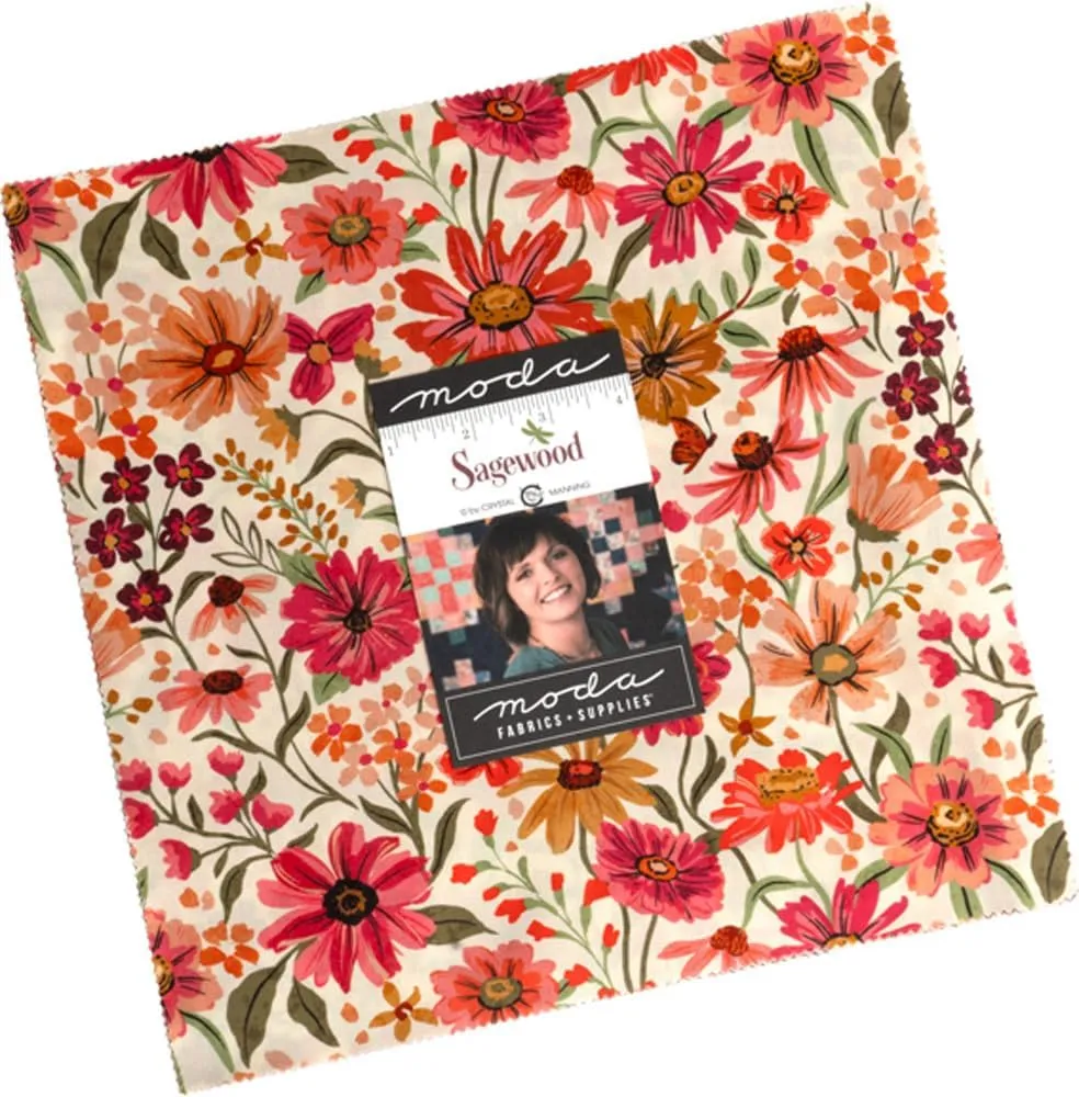 Crystal Manning Sagewood Layer Cake 42 10-inch Squares Moda Fabrics 11950LC
