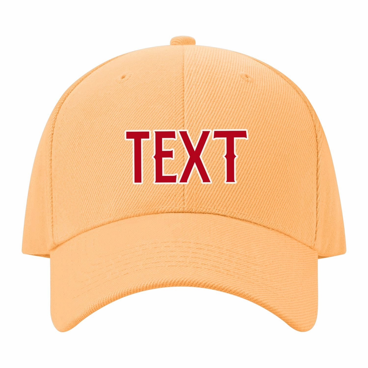Custom Peach Powder Crimson Red Hat