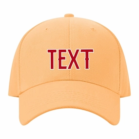 Custom Peach Powder Crimson Red Hat