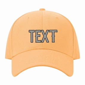 Custom Peach Powder Light Green Hat
