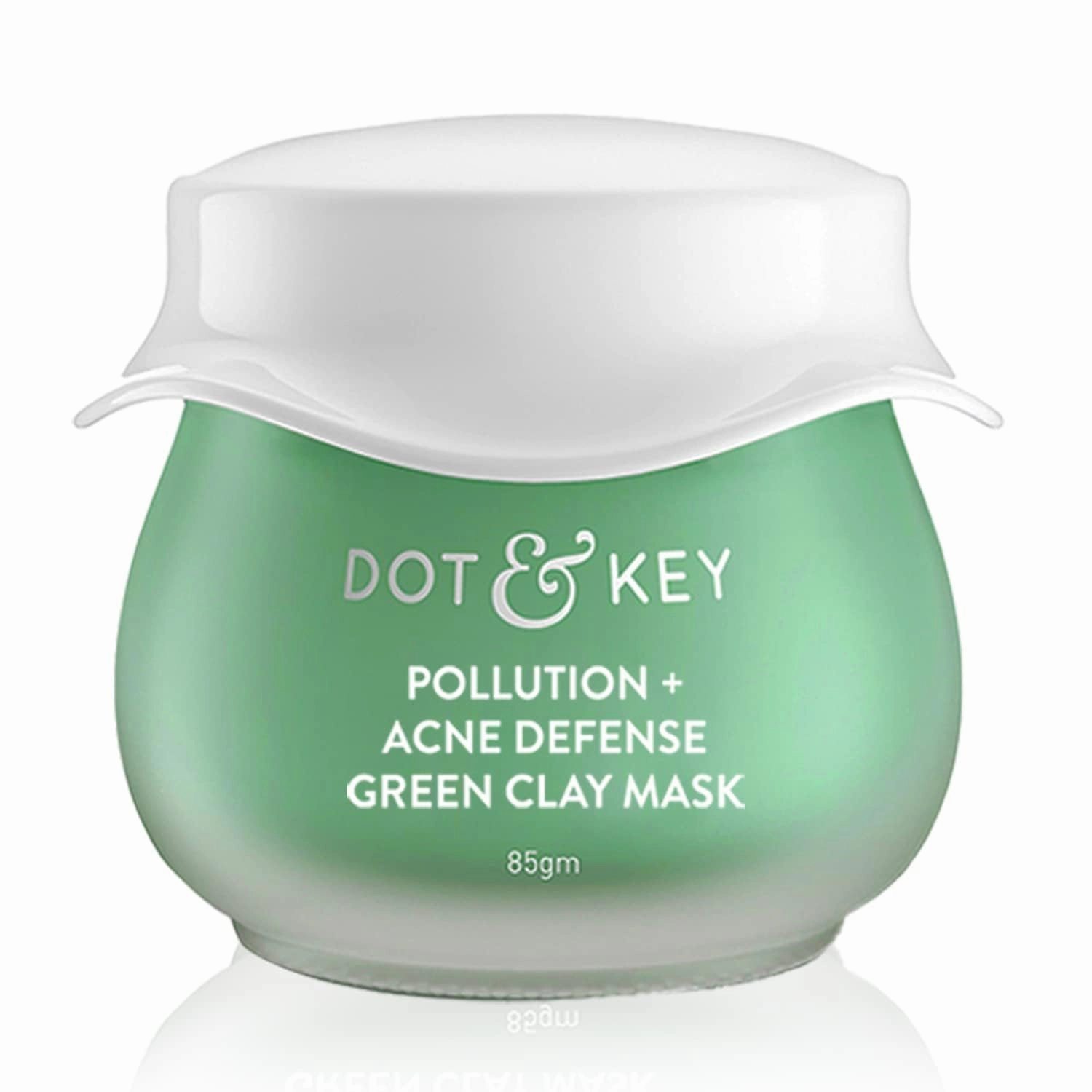 D.ot & K.ey Skin Care Pollution   Acne Defense Green Clay Mask | Clay Mask for Face with Salicylic & Matcha Tea | Reduces Active Acne, Soothes Redness | For Dark Spots, Oily, Acne Prone Skin | 85g
