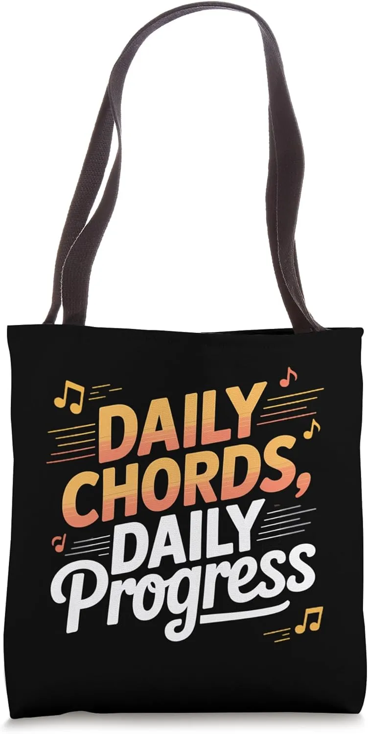 Daily Chords, Daily Progress Music Teacher Tote Bag