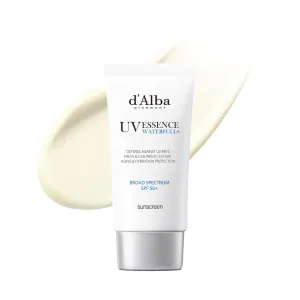 d'alba Piedmont Italian White Truffle Waterfull Essence Sunscreen, Vegan Skincare, Lightweight Sunscreen with BROAD SPECTRUM SPF 50 , Glowy, Safe for all Skin Types, Korean Skin Care (1.69 fl. oz)