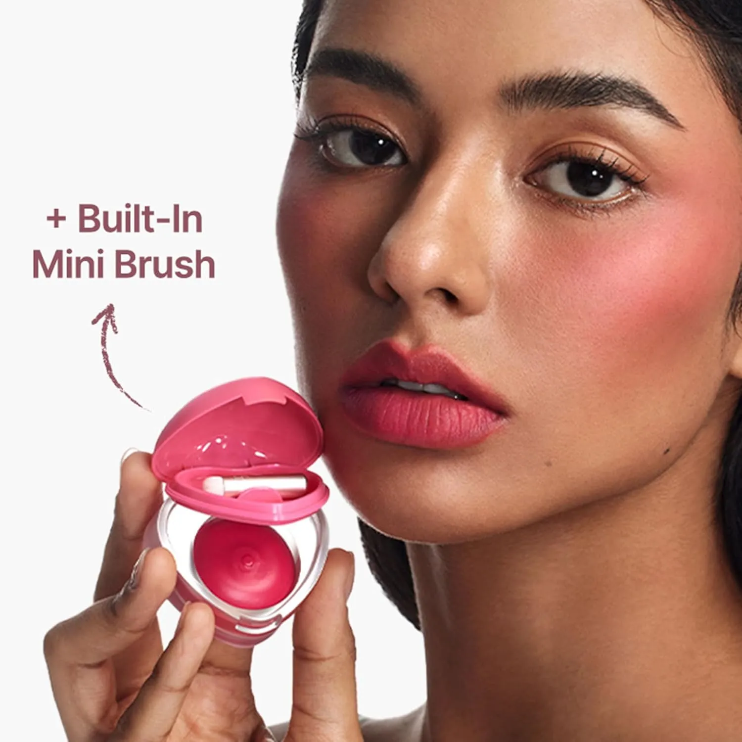 dasique Souffle Color Pot #14 Coldest Plum – Makeup Blush, Buildable Silky-Smooth Texture, Build-In Mini Brush, Multi-Use For Cheek and Lip