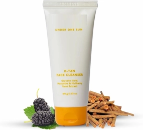 De-tan Face Wash | Glycolic Acid, Berry Extract & Manjistha | Tan Removal Face Cleanser for Men & Women | Normal, Combination or Oily Skin | Gently Exfoliates & Evens Tone | Soap Free | 100 ml