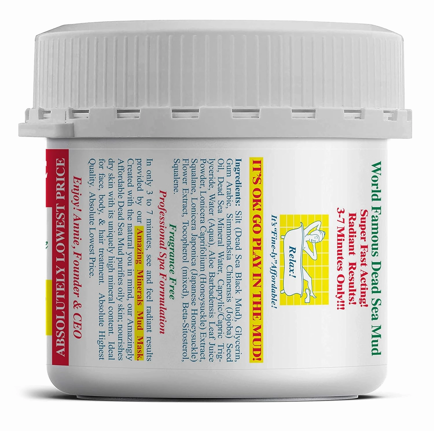 Dead Sea Warehouse - Amazing Minerals Mud Mask - Spa Day Essentials - Perfect for Facial Care, Body and Hair - Get Smooth, Soft Glowing Skin - 12.4 oz