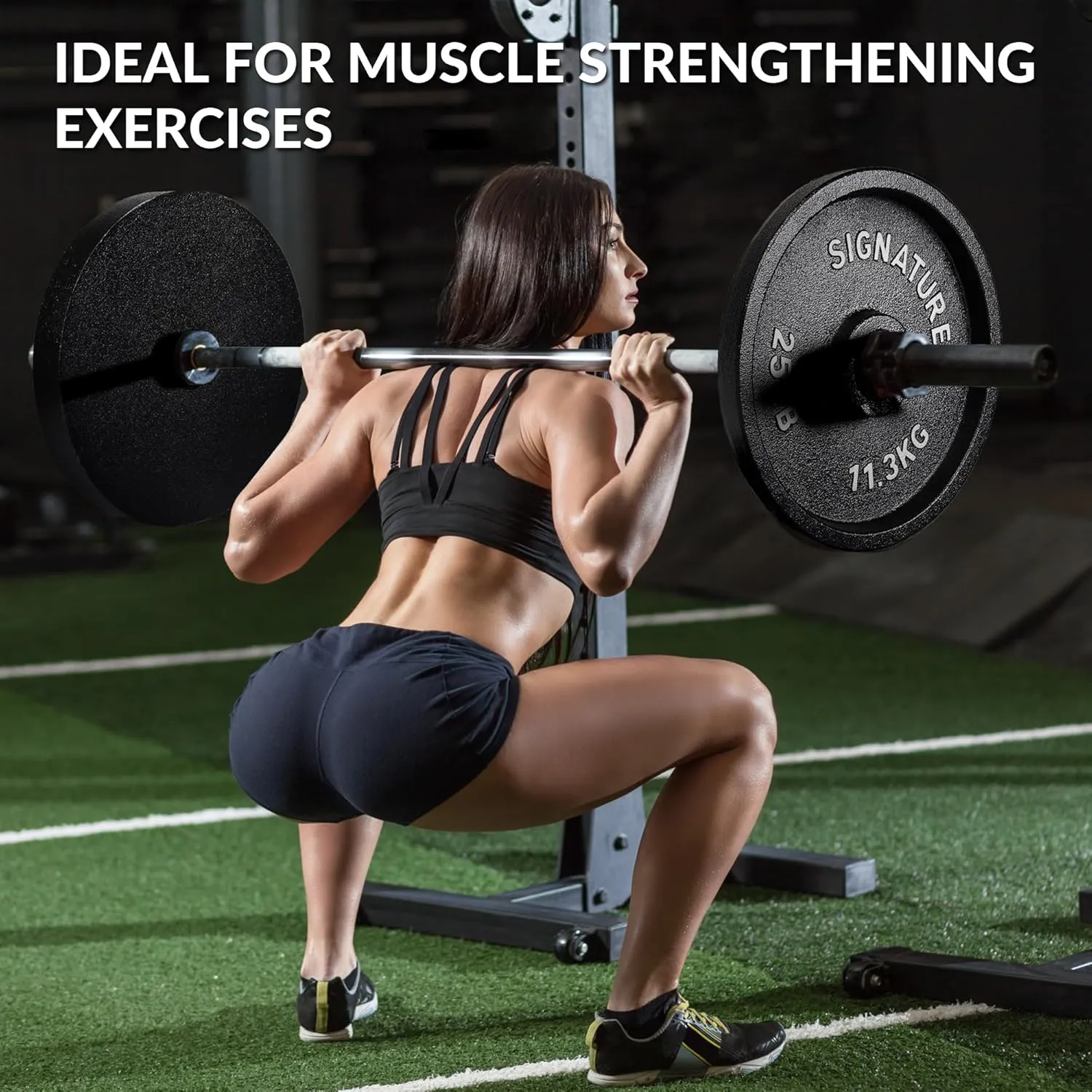 Deep Dish 2-Inch Olympic Cast Iron Weight Plates with E-Coating