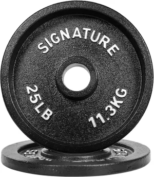 Deep Dish 2-Inch Olympic Cast Iron Weight Plates with E-Coating
