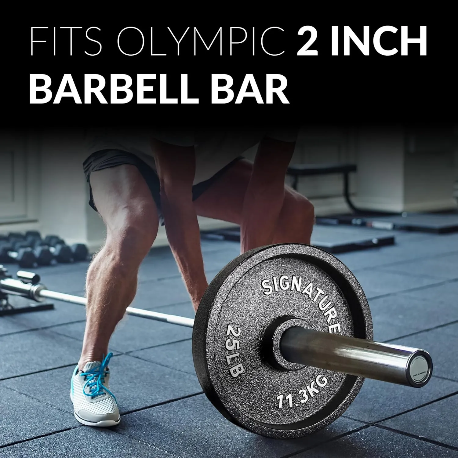 Deep Dish 2-Inch Olympic Cast Iron Weight Plates with E-Coating