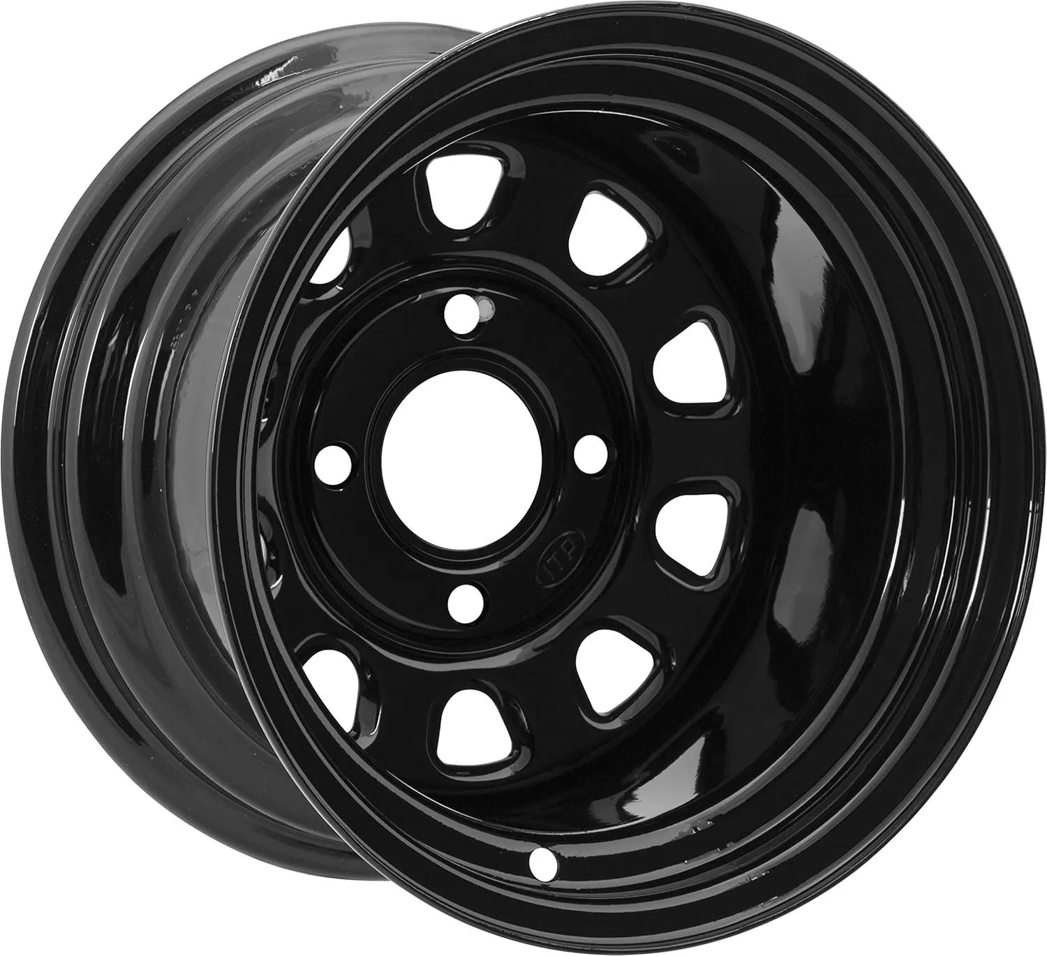 Delta Steel Wheel (Front / 14X7 4/137 4 3 12mm) (Black) for 11-19 CAN-AM COM1000XT