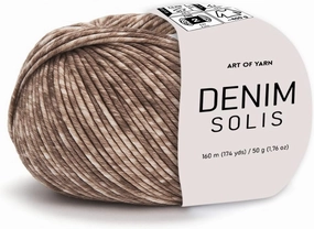 Denim Solis Variegated Yarn 55% Cotton,45% Poliacrylic,Total 100g(3.52 Oz),320m(348 Yds) Soft Smooth Yarn Sport Fine2 for Crocheting, Knitting, Amigurumi,Blankets,Garments 2 Skein 99945