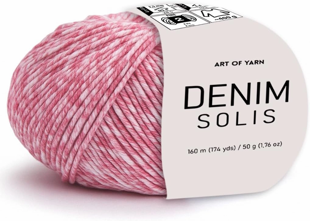 DENIM SOLIS Variegated yarn 55% Cotton,45% Poliacrylic,Total 200g(7.04 Oz),640m(696 Yds) Soft Smooth Yarn Sport – Fine2 for Crocheting, Knitting, Amigurumi,Blankets,garments –4 Skein 99941