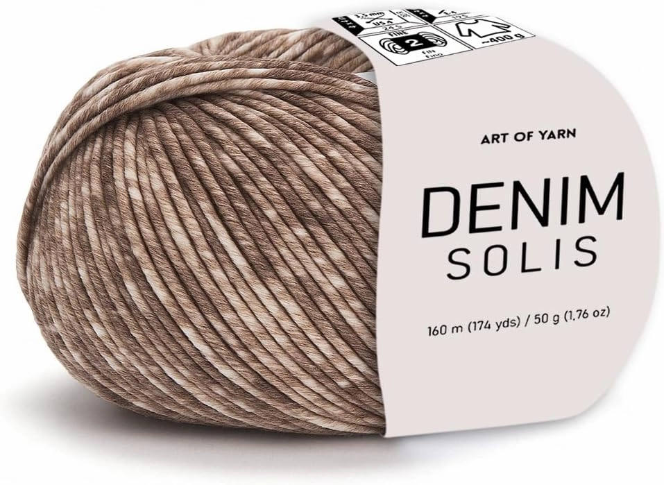 DENIM SOLIS Variegated yarn 55% Cotton,45% Poliacrylic,Total 200g(7.04 Oz),640m(696 Yds) Soft Smooth Yarn Sport – Fine2 for Crocheting, Knitting, Amigurumi,Blankets,garments –4 Skein 99945