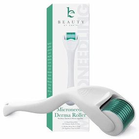 Derma Roller Microneedling Roller - Titanium 0.25mm Micro Needler for Face, Gently Exfoliates, Microneedle Tool for Beard, Scalp & Hair, Skincare Tools for Face