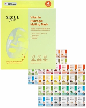 DERMAL 48 Combo Pack Sheet Mask   Vitamin Hydrogel Melting Jelly Gel Mask 4ea Bundle