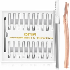 Dermaplaning Tool for Face Exfoliation and Dual End Dermaplane Razor for Women Face and Eyebrow