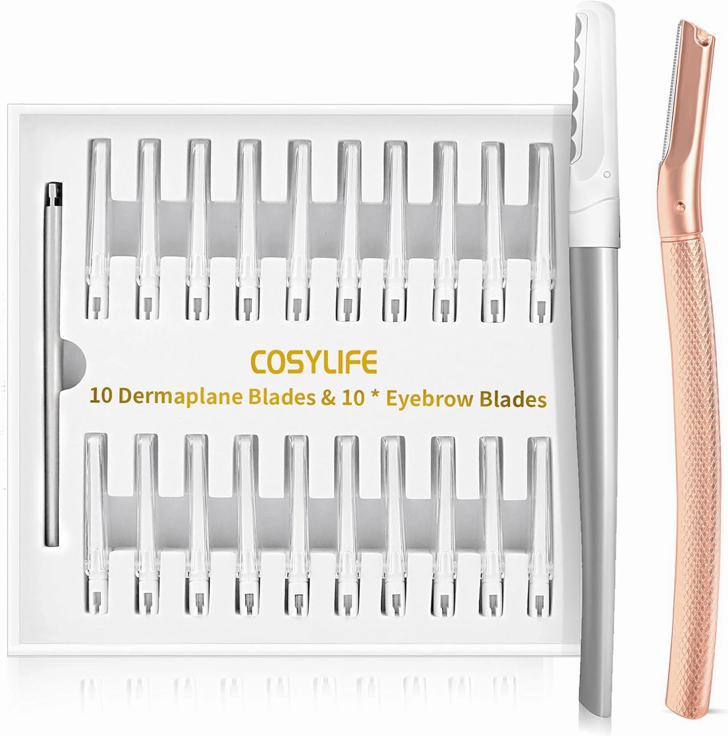 Dermaplaning Tool for Face Exfoliation and Dual End Dermaplane Razor for Women Face and Eyebrow