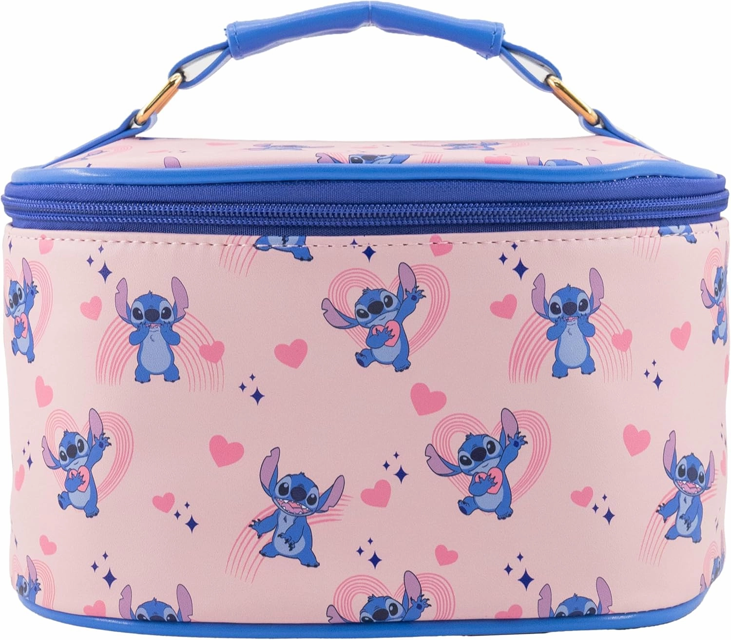 Disney Stitch Makeup Bag – Makeup Organizer, Travel Toiletry Bag for Women & Girls | Cute Cosmetic Bag, Train Case for Kids, Travel Bag, Toiletry Bag for Women, Make up Storage | Ages 3 