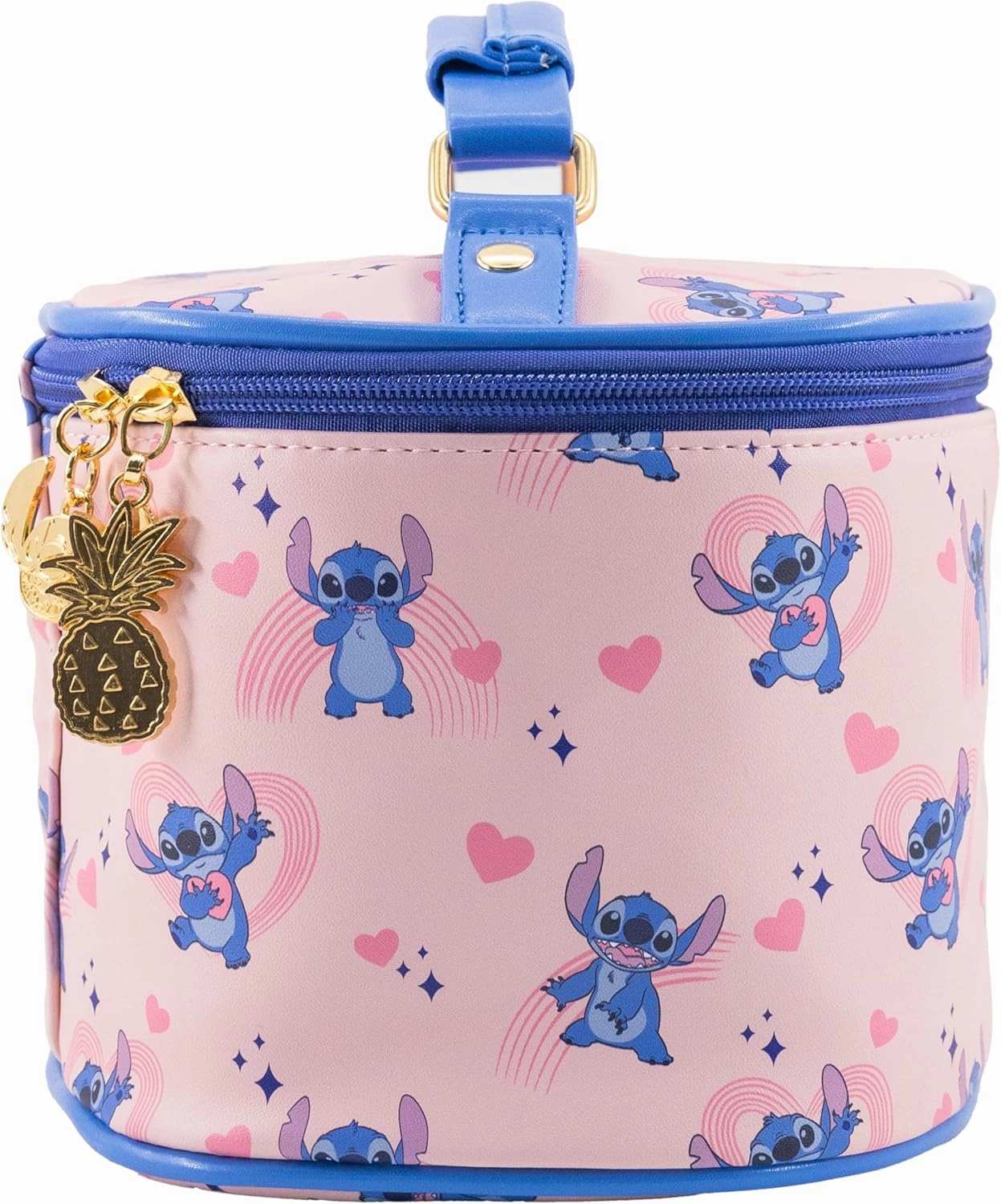 Disney Stitch Makeup Bag – Makeup Organizer, Travel Toiletry Bag for Women & Girls | Cute Cosmetic Bag, Train Case for Kids, Travel Bag, Toiletry Bag for Women, Make up Storage | Ages 3 