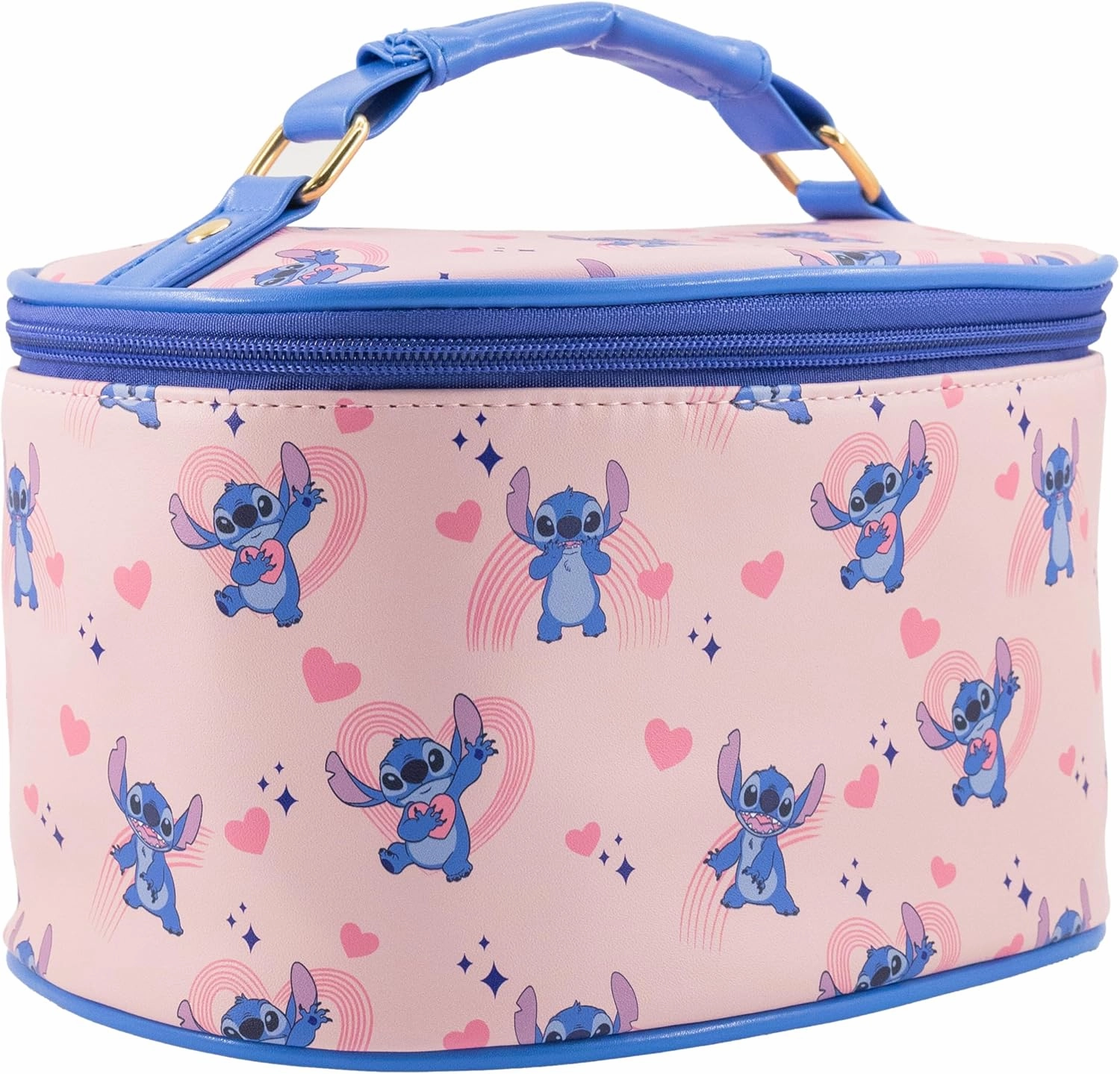 Disney Stitch Makeup Bag – Makeup Organizer, Travel Toiletry Bag for Women & Girls | Cute Cosmetic Bag, Train Case for Kids, Travel Bag, Toiletry Bag for Women, Make up Storage | Ages 3 