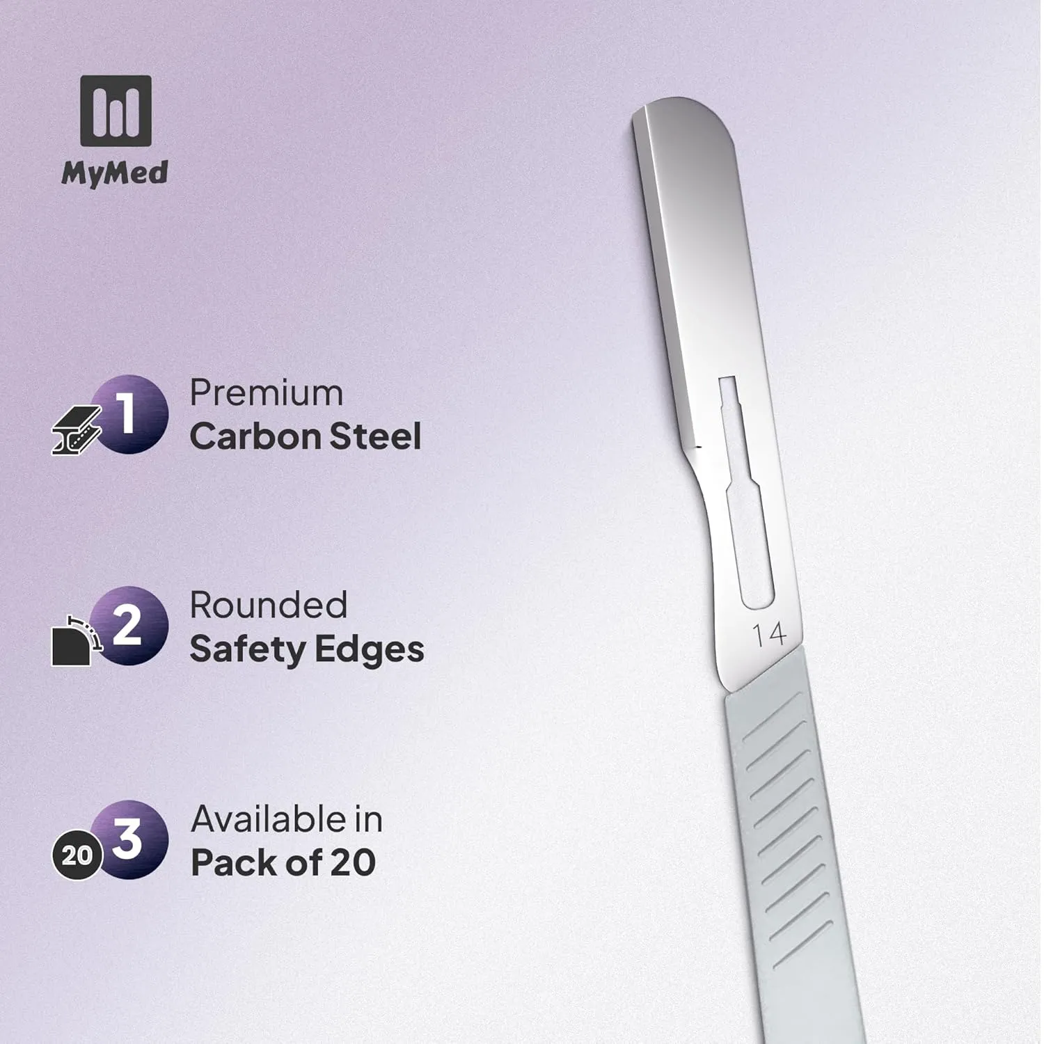 Disposable 14R Dermaplaning Razors - Pack of 20 Dermaplane Razor for Women Face, Dermaplaning Tool for Face, Dermaplane Scalpels