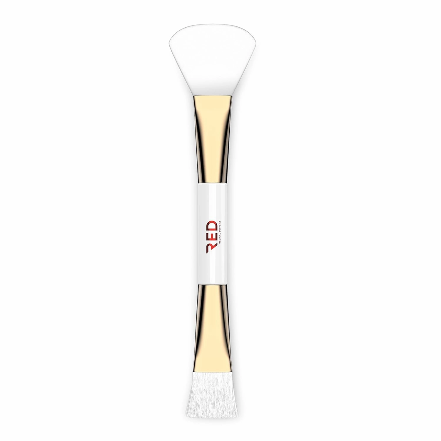 Dual Applicator Face Brush - Luxuriously Soft Brush, Fan-Shaped Silicone Head Designed for Microcurrent Gel Appliction - Elevate Your Skincare Routine.