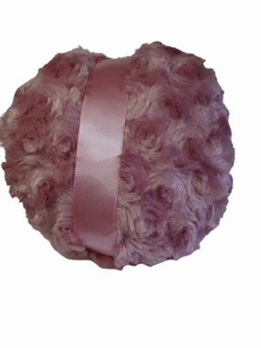 Dusty Pink Silky Powder Puff for Dusting Powder Large 4 1/2 Inch Diameter