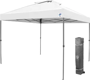 E-Z UP Patriot ONE-UP Technology Vented Shelter, 10' x 10', White