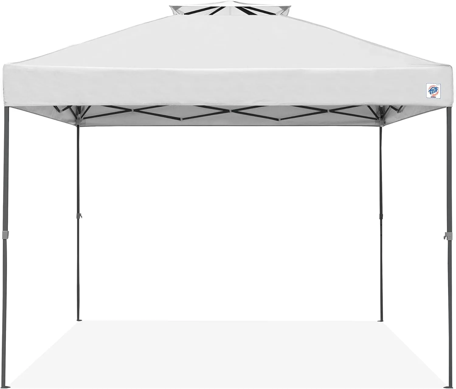 E-Z UP Patriot ONE-UP Technology Vented Shelter, 10' x 10', White