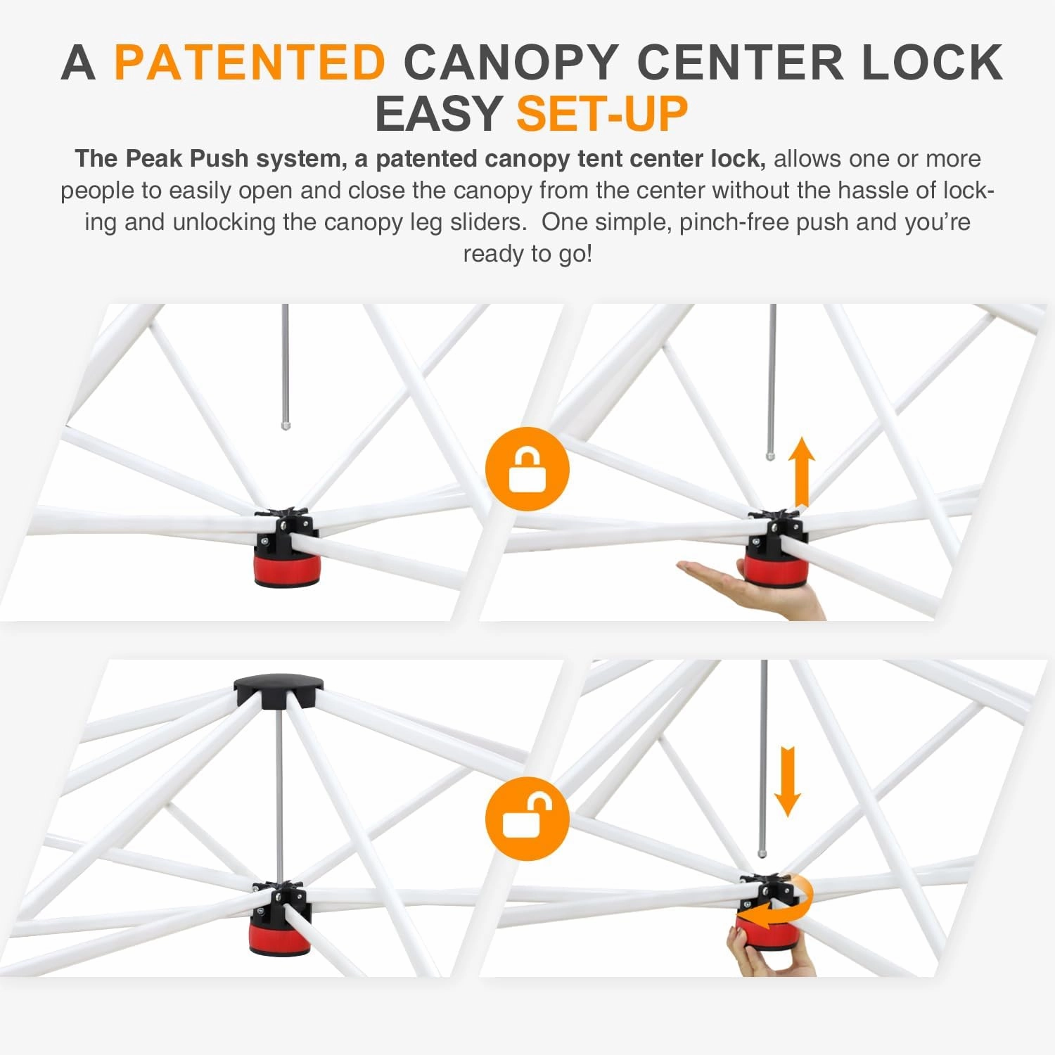 EAGLE PEAK Pop Up Canopy Tent with Wheeled Carry Bag, 8 Stakes, 4 Ropes, 4 Weight Bags, Easy Set Up Tent Canopy, 12x12 ft, 144sqft of Shade, Red