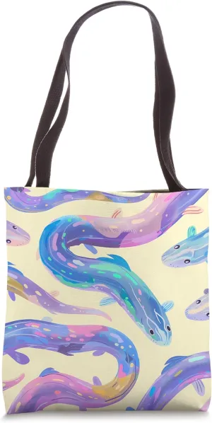 Eel Pastel Animal Wildlife Pattern Tote Bag