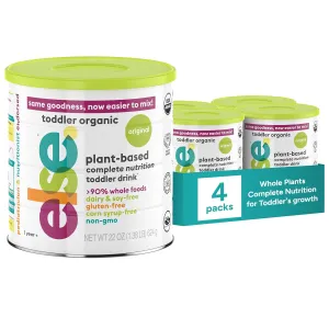 Else Nutrition Toddler Formula 12-36 mo., Plant Based Toddler Nutritional Drink - Soy & Dairy Free, Lactose Free - Complete Baby Formula (12-36 mo.), Protein Powder w/ 20  Vitamins (22oz, 4-Pack)