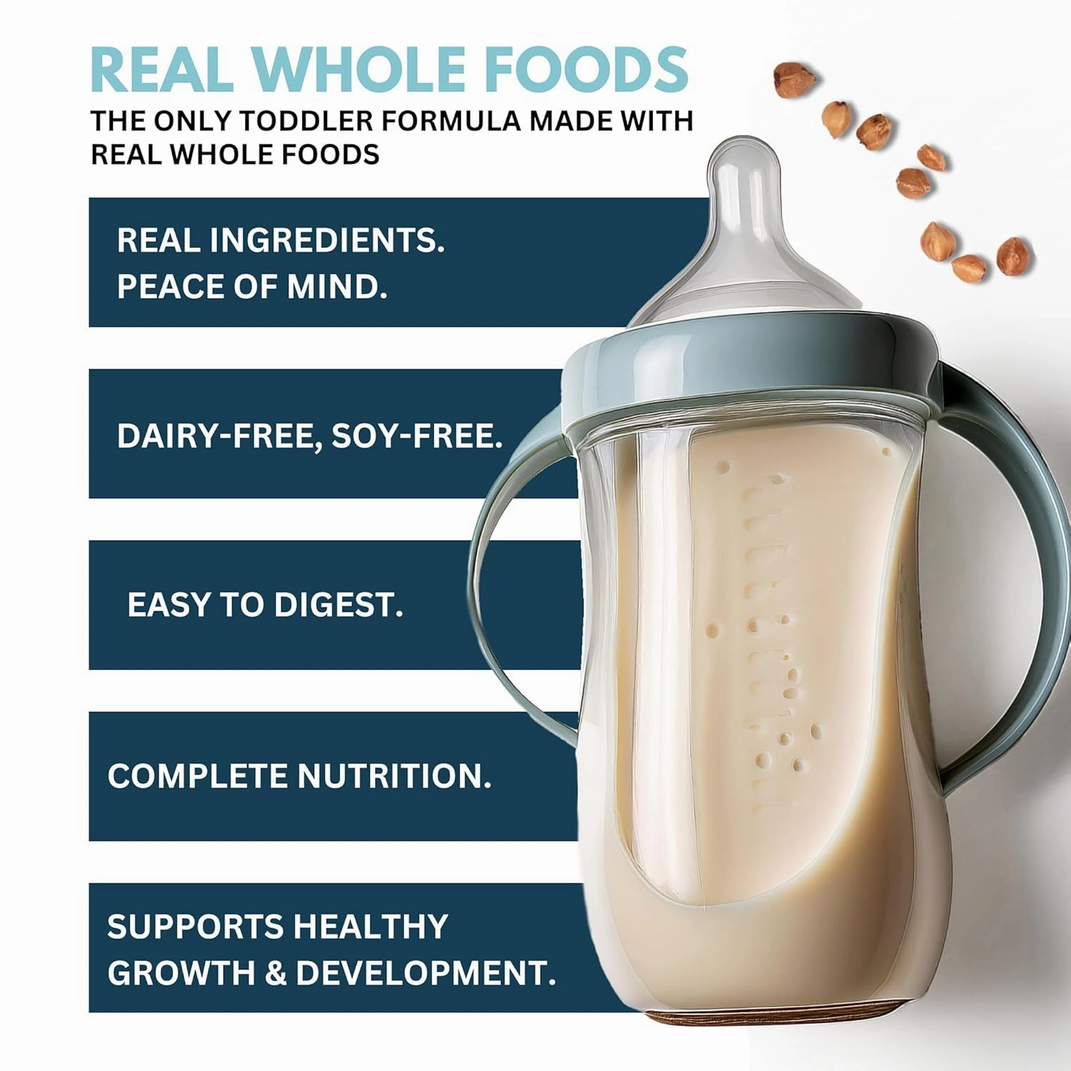Else Nutrition Toddler Formula 12-36 mo., Plant Based Toddler Nutritional Drink - Soy & Dairy Free, Lactose Free - Complete Baby Formula (12-36 mo.), Protein Powder w/ 20  Vitamins (22oz, 1-Pack)