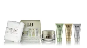 Emma Hardie Hydrate & Protect Kit, Gift Sets Includes: 50ml Moringa Cleansing Balm, 15ml Midas Touch Revitalising Cream, 15ml Protect & Prime SPF30 Cream, 15ml Pink Clay Detox Mask & a Cleansing Cloth