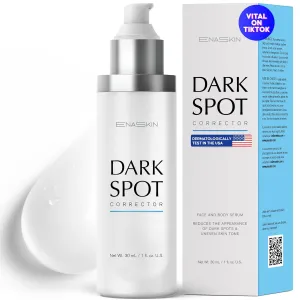 EnaSkin Radiance Renewal Serum – Potent Niacinamide Formula for Face & Body to Minimize Dark, Age, and Sun Spots, Freckles, and Melasma (1.0 Fl Oz)