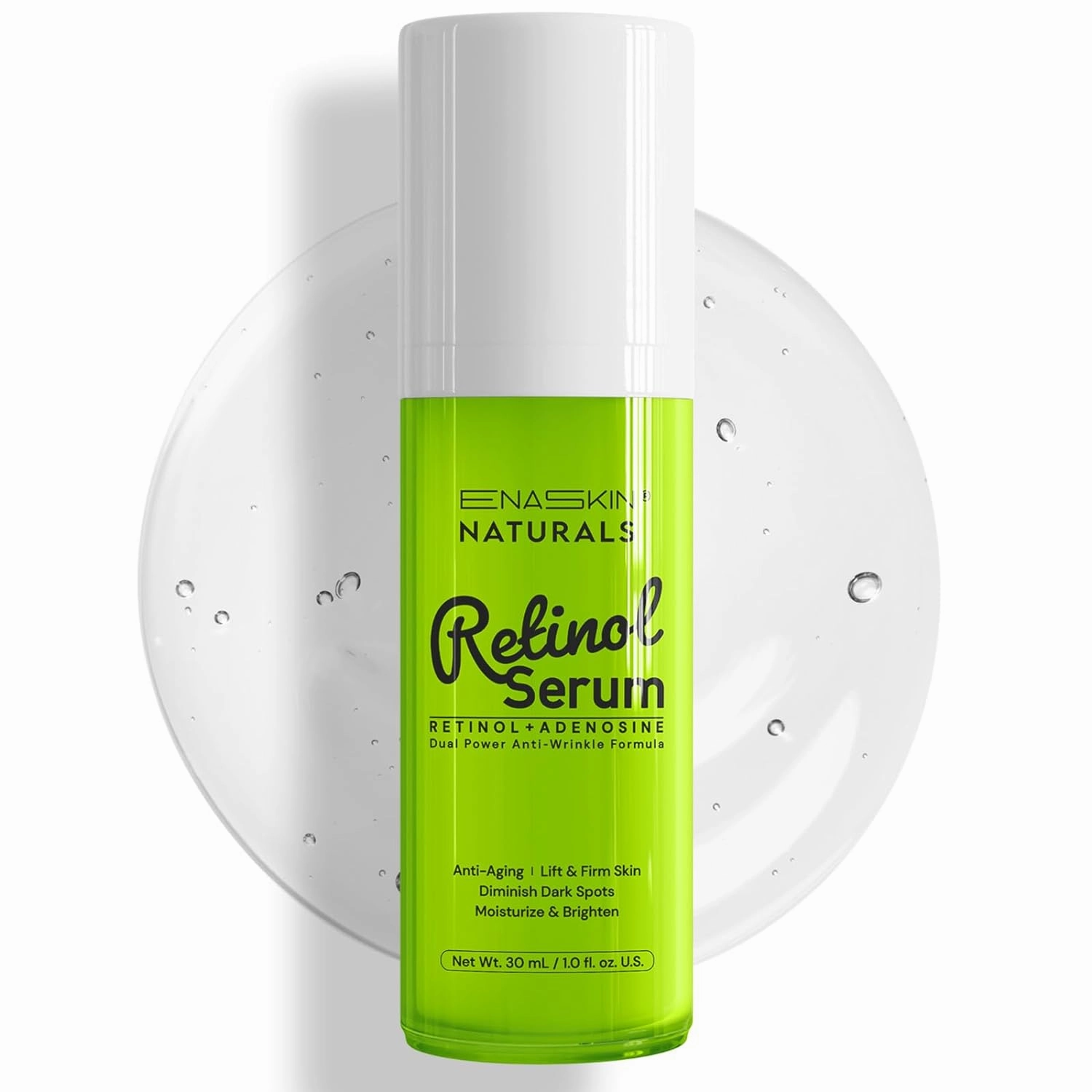 Enaskin Naturals Retinol Serum for Face: Anti-Wrinkle Filler for Deep Wrinkles, Dark Spot & Neck Firming with Hyaluronic Acid, 1 Fl Oz