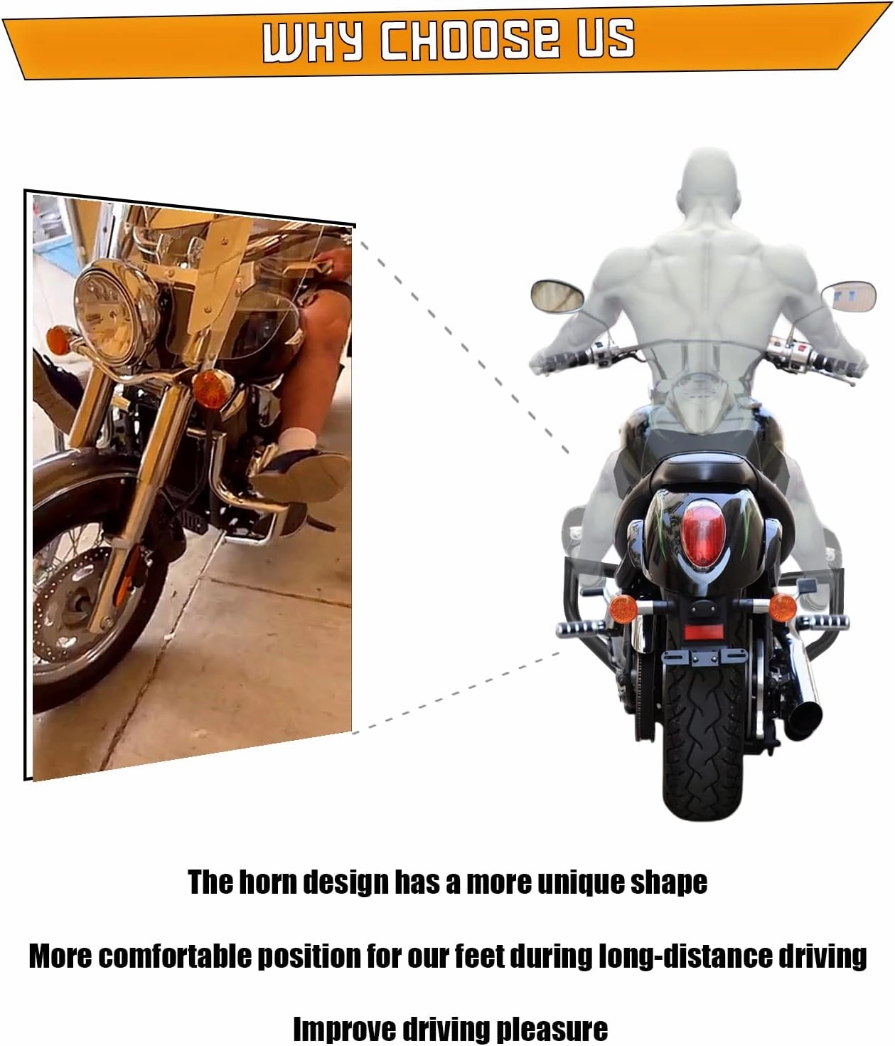 Engine Guard Highway Crash Bar for Kawasaki Vulcan 900 VN900 Classic Custom 2006-2019(Black)