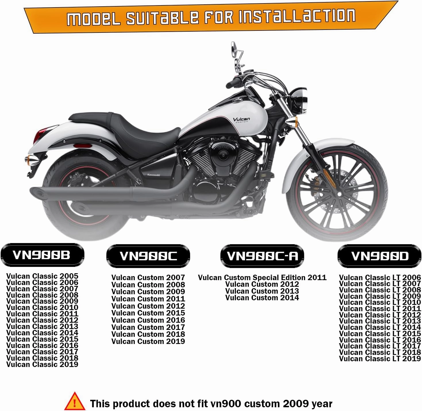 Engine Guard Highway Crash Bar for Kawasaki Vulcan 900 VN900 Classic Custom 2006-2019(Black)