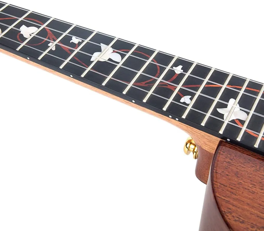 Enya Tenor Ukulele 26 Inch AAA Solid Mahogany Cutaway Gloss Ukelele for beginner Intermediate Advanced(EUT-M6)