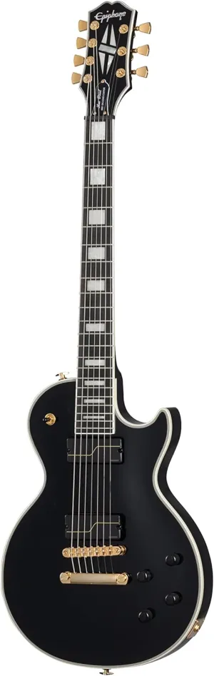 Epiphone Matt Heafy Les Paul Customs Origins 7 String, Ebony with Case