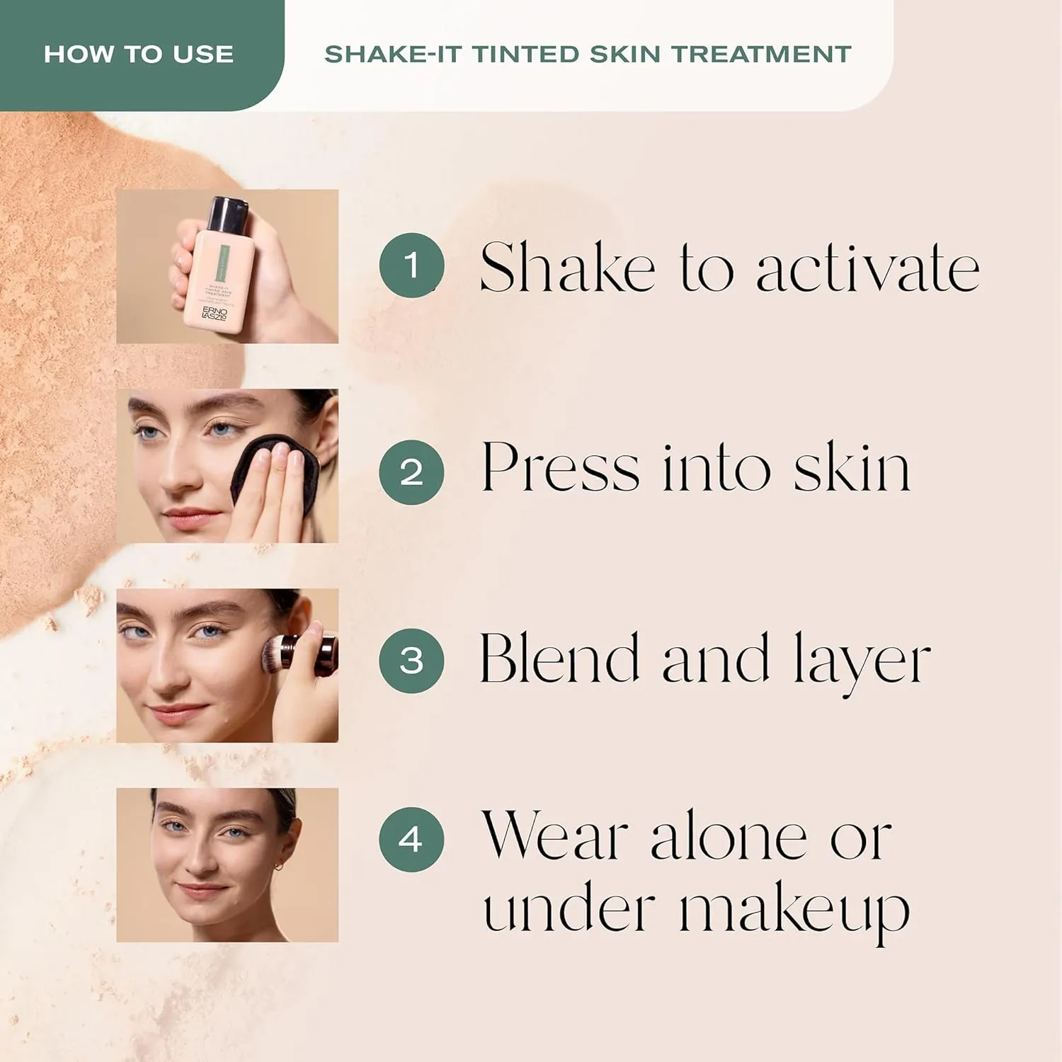 Erno Laszlo Shake-It Tinted Skin Treatment, Light Face Tint for Fair Complexions, Beautiful Skin Tone, Controls Oil, Natural Matte Finish (3 Fl Oz)