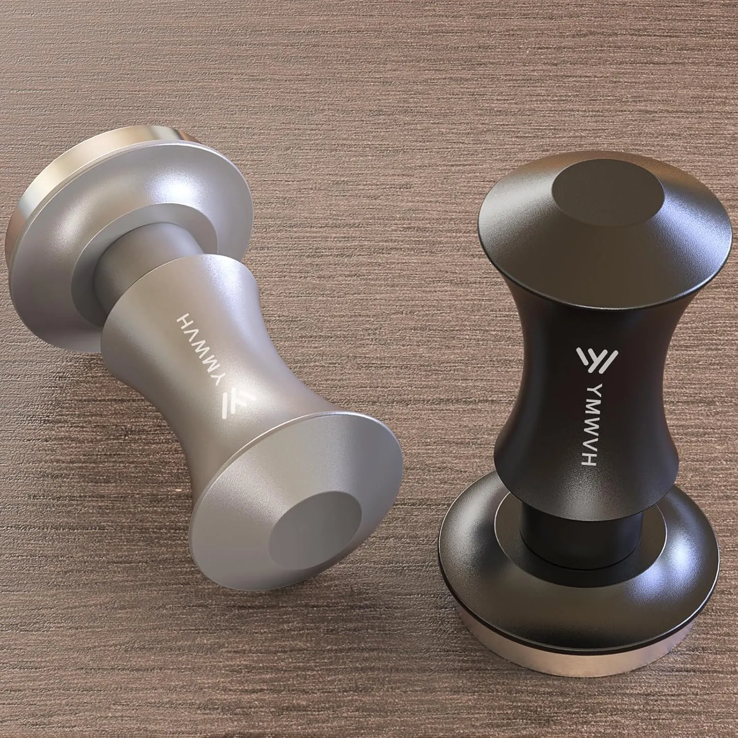 Espresso Tamper 58.3mm Barista Coffee Tamper with Dual Spring Loaded 100% Stainless Steel Ripple Base, Constant 30lb, Compatible with Espresso Machine Rancilio, Gaggia Portafilter, E61 Group(Silver)