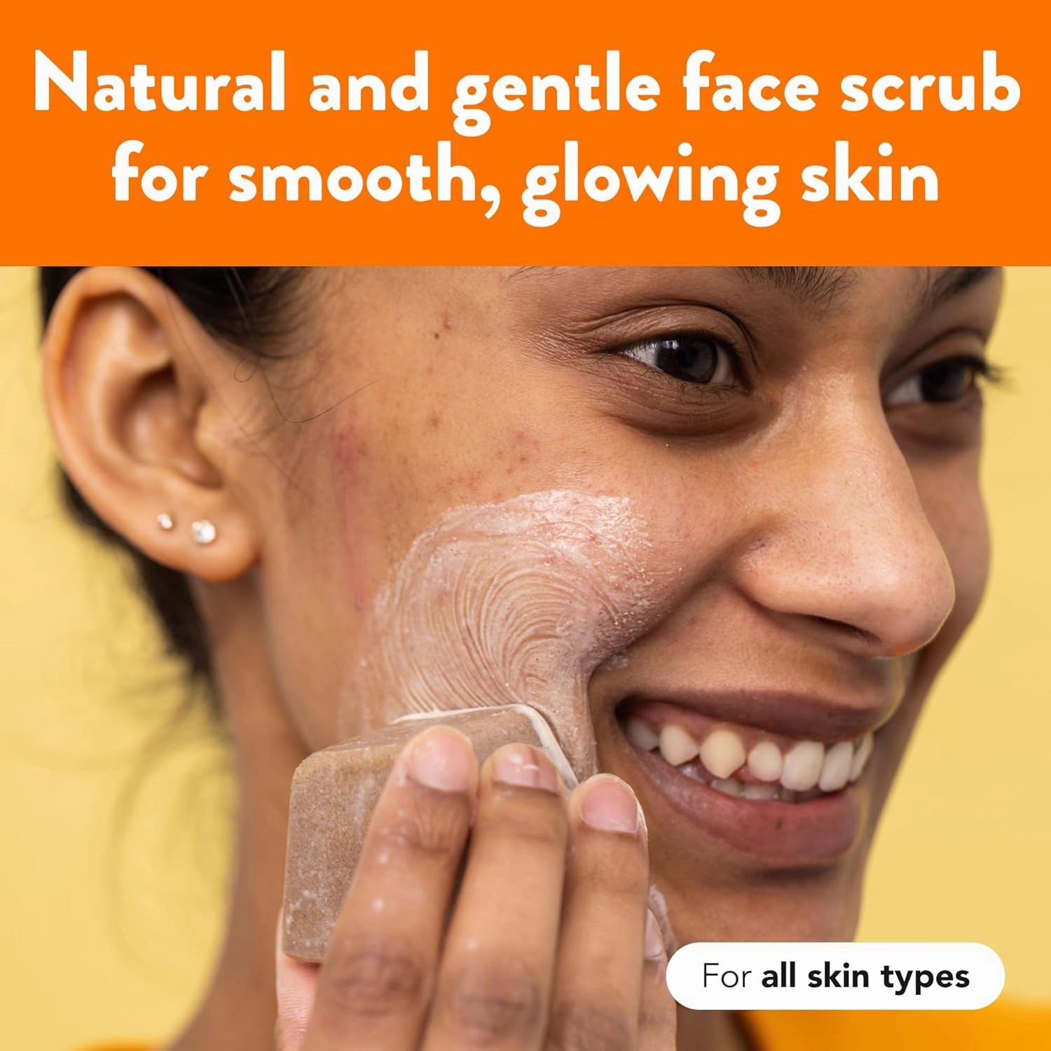 Ethique Gingersnap - Gentle Natural Solid Face Scrub - Exfoliating Face Cleanser for All Skin Types -Vegan, Eco-Friendly- Zero-Waste, Plastic-Free, Cruelty-Free, 3.53 oz (Pack of 1: 4 bars)