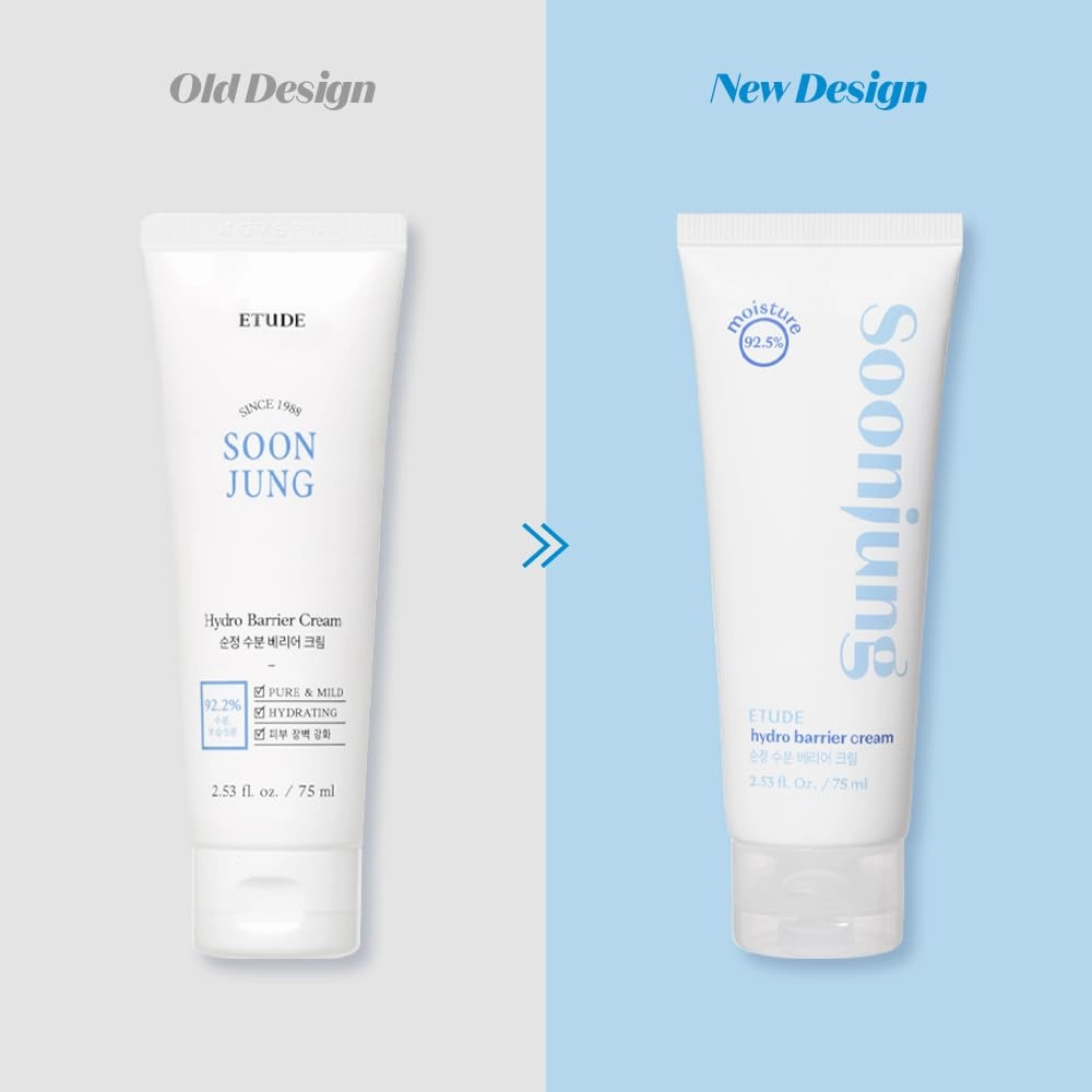ETUDE SoonJung Hydro Barrier Cream (Tube Type) 2.54 fl. Oz (75ml) 23AD |Moisturizing and Soothing Cream | Non-Comedogenic, Hypoallergenic & Fragrance Free Moisturizer for Face