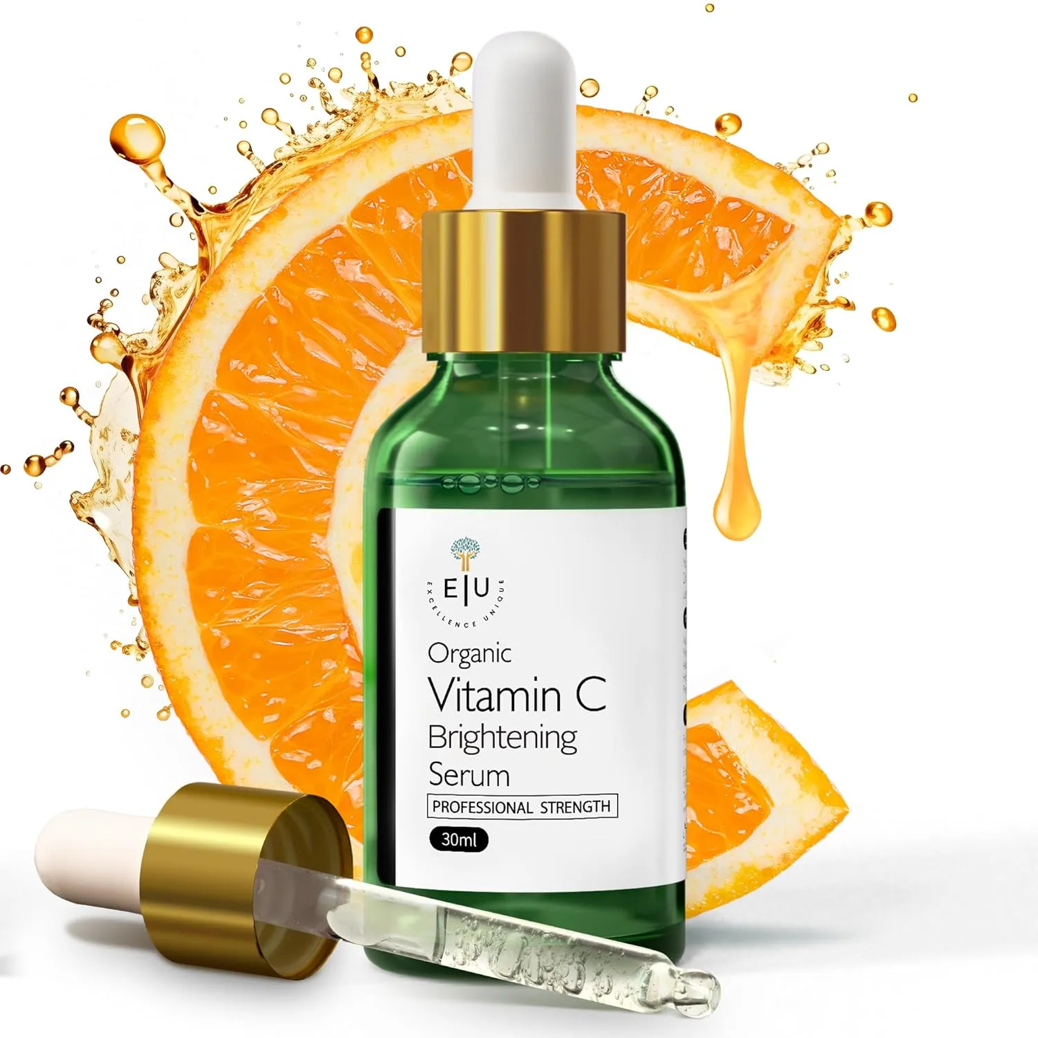 EU Pure Vitamin C Serum for Face - Vitamin C Serum - Anti-Aging Serum - Brighten, Firm, and Hydrate Your Skin with Our Vitamin C Face Serum - Professional Strength, Organic, and Daily Moisturizer
