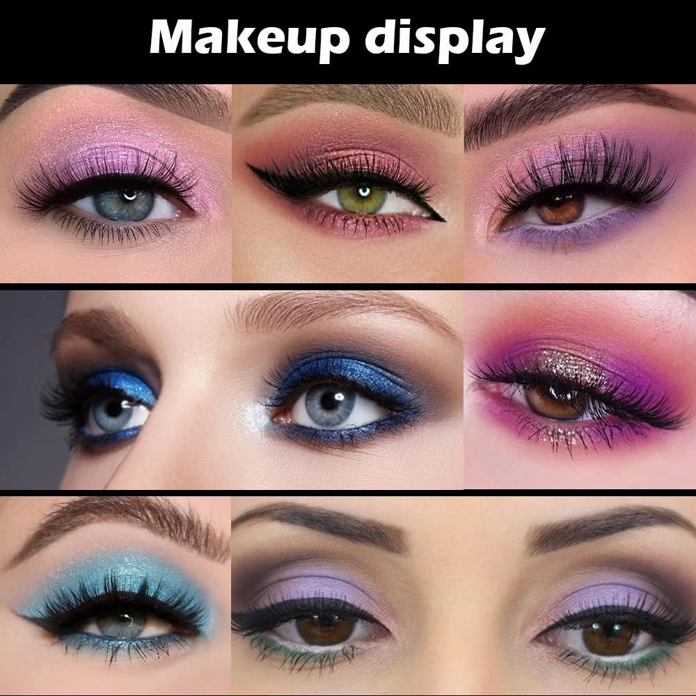 evpct 16 Colors Glitter Shimmer Matte Light Navy Blue Purple Pink Eyeshadow Makeup Palette Pallet Waterproof Highly Pigmented Smokey Pressed Sparkly Shiny Eye Shadow paletas de sombras para de ojos