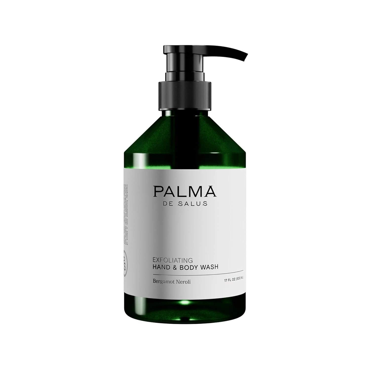 Exfoliating Hand & Body Wash (Organic Bergamot Neroli) | Hydrating Cleanser with Avocado Oil, Betaine from Sugar Beets & Olive Pits – Plant-Based Scrub for Glowing Skin | 17 fl oz