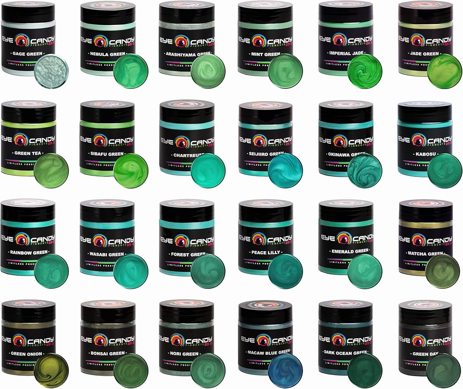 Eye Candy Pigments Premium Green Mica Powder - Jade Green (50gr) - for Epoxy, Resin, Soap, Paint, Woodworking, Acrylic Pouring, Bath Bombs, Fishing Lures - DIY Arts and Crafts Additive