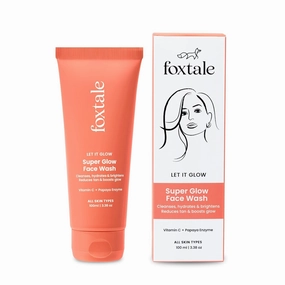 F'OXTALE SUPER GLOW FACEWASH| Brightens Skin | Reduces Pigmentation | Face Wash for Men & Women- 100ml
