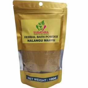 Face & Body Wash Herbal Bath Powder/Scrub (Nalangu Maavu) With Goodness Of Turmeric, Rose Petals, Green Gram, Orange Peel & Other Herbs (100)